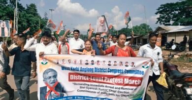 West Karbi Anglong Congress Stages Protest Against CEC Gyanesh Kumar